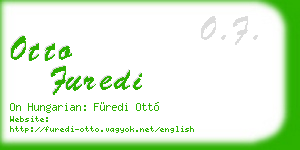 otto furedi business card